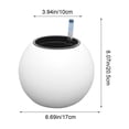 thumbnail image 3 of Self Watering Round Globe Plastic Flower Pot Creative Desktop Home Decoration Greenery Planter (White/S), 3 of 6