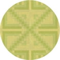 thumbnail image 1 of Ahgly Company Indoor Round Patterned Banana Yellow Area Rugs, 7' Round, 1 of 6