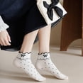 thumbnail image 3 of Polka Dot Ruffle Low Ankle Socks for Women Cute Thin No Show Socks Lightweight Pastal Color Soft Sock 5/6 Pairs, 3 of 7