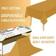 thumbnail image 4 of Jhdzdhy 54" X 100ft Plastic Table Cover Roll Disposable Tablecloth with Slide Cutter for Parties,Gold, 4 of 7