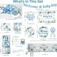 thumbnail image 6 of Morabloomy Baby Shower Decorations Set Baby Boy Theme Blue Serves 20 Guests, 260 Pieces, 6 of 8