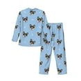 thumbnail image 2 of Kll Corgi Dog Sleepwear Mens Flannel Pajamas,Long Cotton Pj Set, 2 of 9