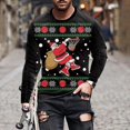 thumbnail image 1 of 2023 Automne Nouveaux Chandails à Manches Longues pour Hommes Imprimés Numériques Impression de Noël Coupe Ample Col Rond Chandail 3d Manches Longues, 1 of 5