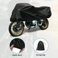 thumbnail image 5 of Motorcycle Cover Outdoor Waterproof Motorbike Cover Half Cover 420D-PU Black Protection Sun Rain Cover Fits 104.33"x41.34"x25.59", 5 of 7