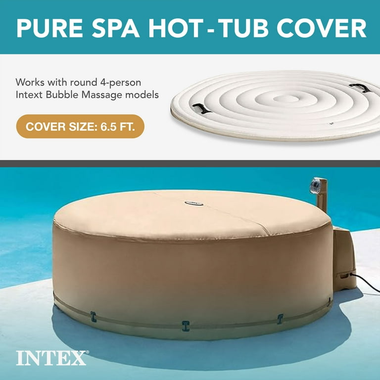 Intex 28523E PureSpa Energy Efficient Spa Hot Tub Cover,