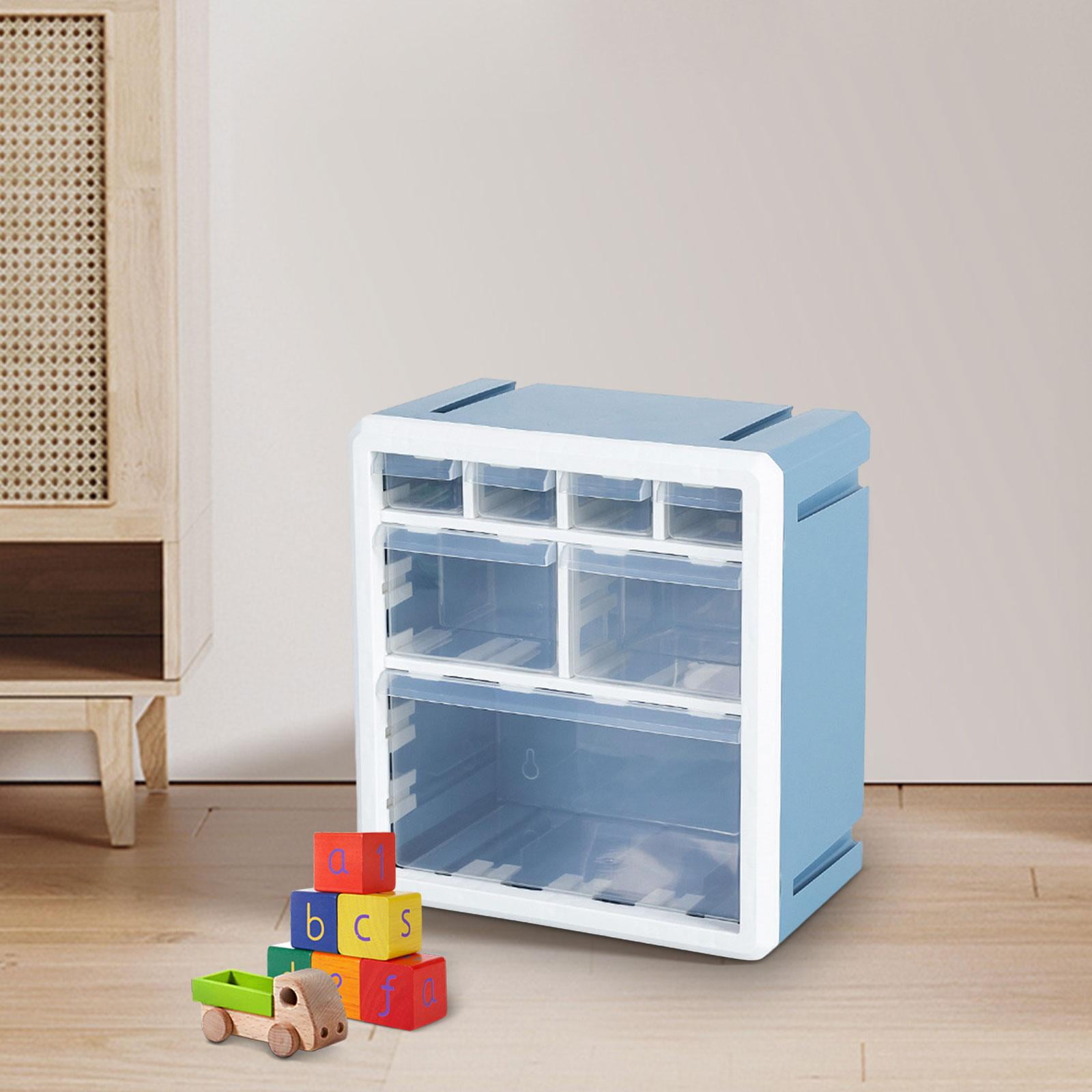 Tachiuwa Mini Drawer Organizer Storage Box with Clear Drawers Beads Organizer Box Organizer Drawer Box for Art Supply Home Room Office 7 Lattices