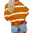 thumbnail image 3 of S-XXXXXL Long Sleeve Stripe T-Shirts for Ladies Tie Dye Round Neck Pullover Tops Office Workwear Oversized Women Casual Loose Sweatshirts, 3 of 3