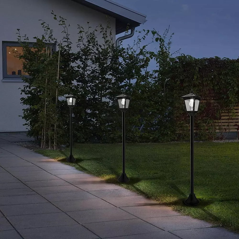 Kanstar Mini Solar Lamp Post Lights, Vintage Style, Outdoor, Dusk till Dawn, Warm White, pack of 2