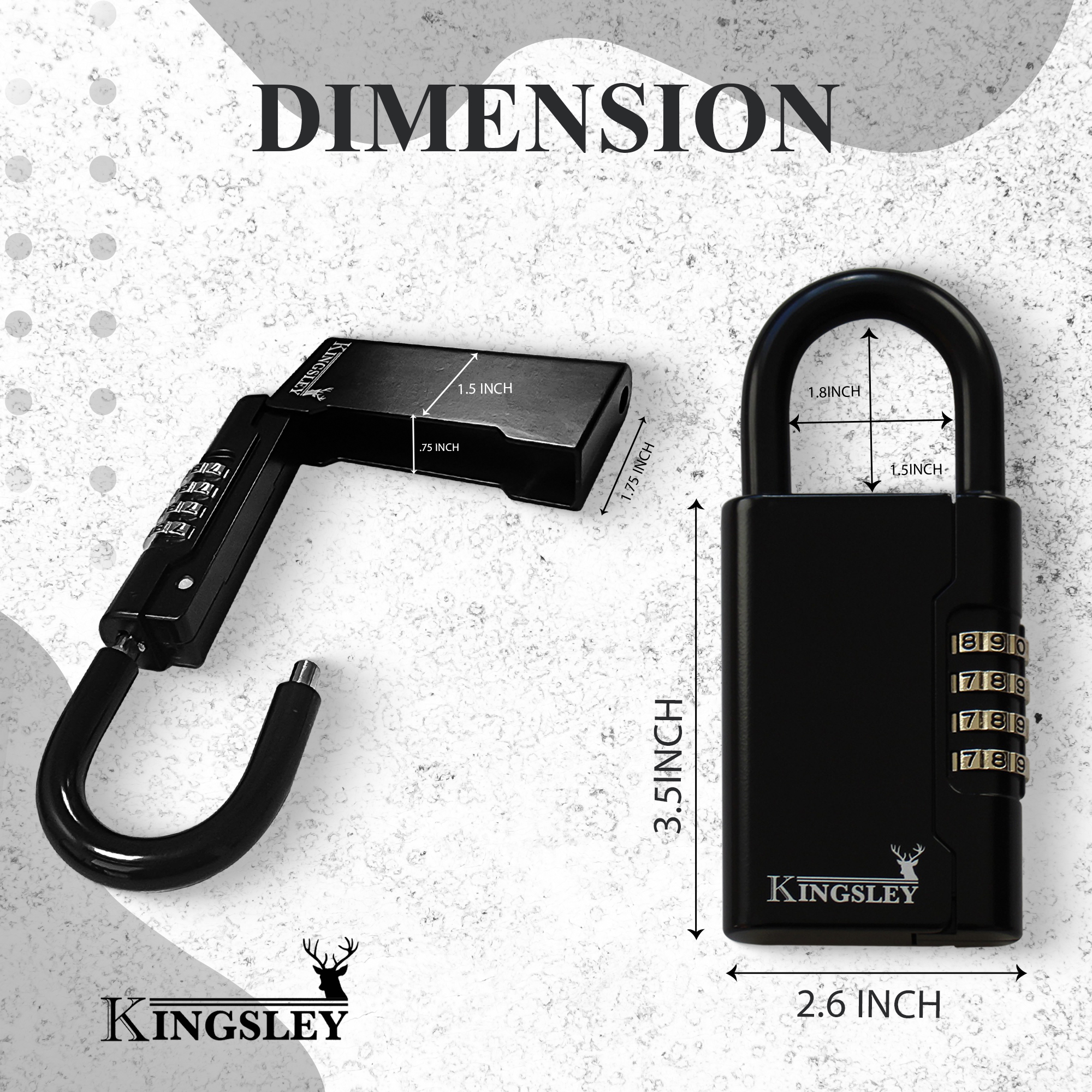 Kingsley Guard-a-Key Lockbox with Combination Lock photo 2