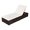 Brown, variant on Spaco Flat Bed with Tea Table, Outdoor Leisure Rattan Furniture Pool Bed / Chaise (Single Sheet), Black