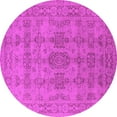 thumbnail image 1 of Ahgly Company Indoor Round Oriental Pink Traditional Area Rugs, 5' Round, 1 of 4