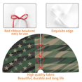 thumbnail image 4 of Yiaed Jungle Green Camo USA Flag Print Christmas Tree Skirt , Tree SkirtsTree Mat for Christmas Winter Holiday Indoor Decorations-, 4 of 7