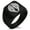 Black, variant on Stainless Steel Nabeshima Samurai Crest Geometric Pattern Biker Style Polished Ring