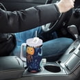 thumbnail image 4 of Yayeee 30oz Stainless Steel Tumbler with Straw and Handle Double-Wall Insulated Travel Water Bottle, Red Jellyfish, 4 of 8