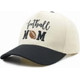 thumbnail image 2 of Football Mom Embroidered Baseball Cap, Adjustable Snapback Hat for Women, Perfect for Game Day Outfits and Sports Events, Trendy Casual Accessory for Travel and Streetwear, Great Gift Idea for Moms, 2 of 5
