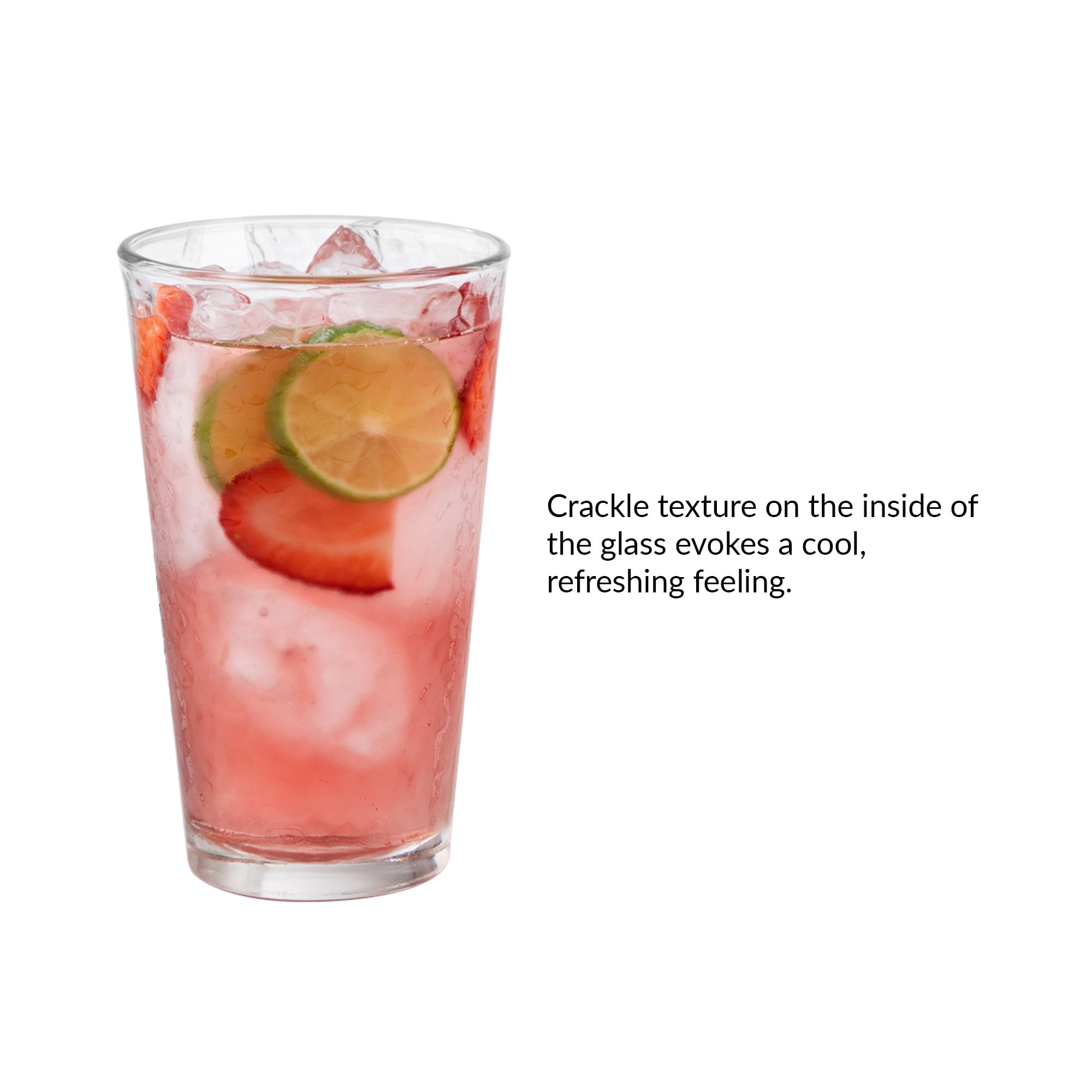 Mainstays Annesdale Drinking Glasses, 16 oz, 8 Pieces