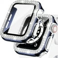 thumbnail image 1 of Hard PC Case with Tempered Glass Screen Protector for Apple Watch SE, Overall Protective Case for iWatch 42mm, Bling Diamond Protector Compatible with Series 3 2/1 42mm, 1 of 6
