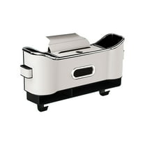 Kraoden Car Seat Organizer, Car Organizer Front Seat Back Seat, Car Organizers and Storage, Passenger Seat Organizer with Lid Tissue Box Cup Holder, Road Trip Essentials