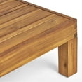thumbnail image 6 of GDF Studio Cascada Outdoor Modular Acacia Wood Sofa and Table Set, Beige and Teak, 6 of 9