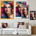 thumbnail image 4 of Designart Floral Sensual Woman Portrait VI Framed Wall Art, 4 of 5