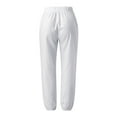thumbnail image 3 of Gibobby pantalones de yoga Alta Recta Con Bolsillos Algodón Mujer Pantalones Sueltos Pantalones Casual Cintura Estampado Largo Pantalones Casuales Mujer (Rosa, L), 3 of 5