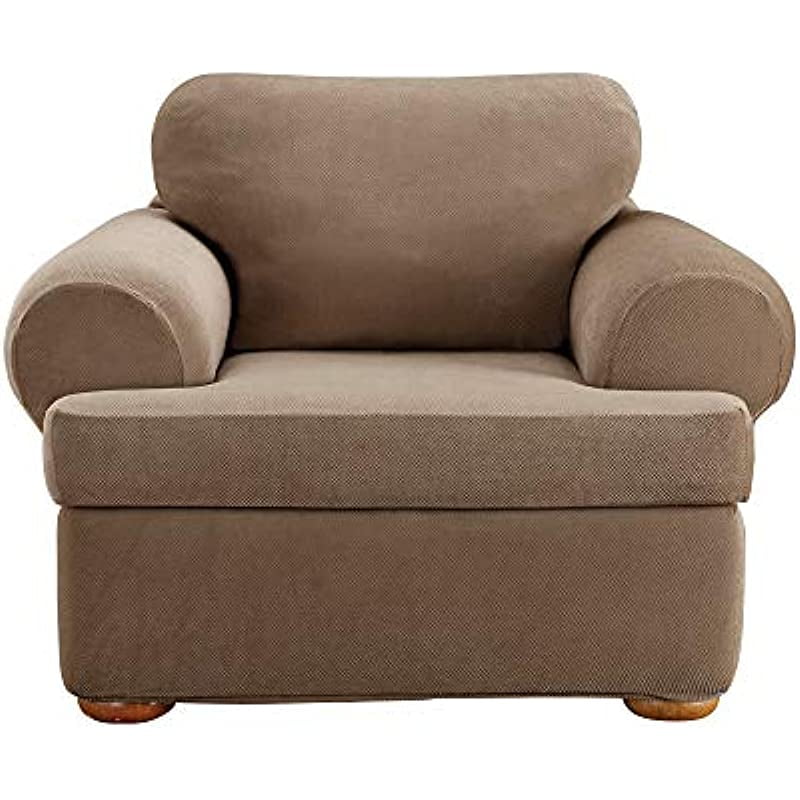 SureFit Home Décor Sure Home Décor Pique TCushion Chair Three Piece