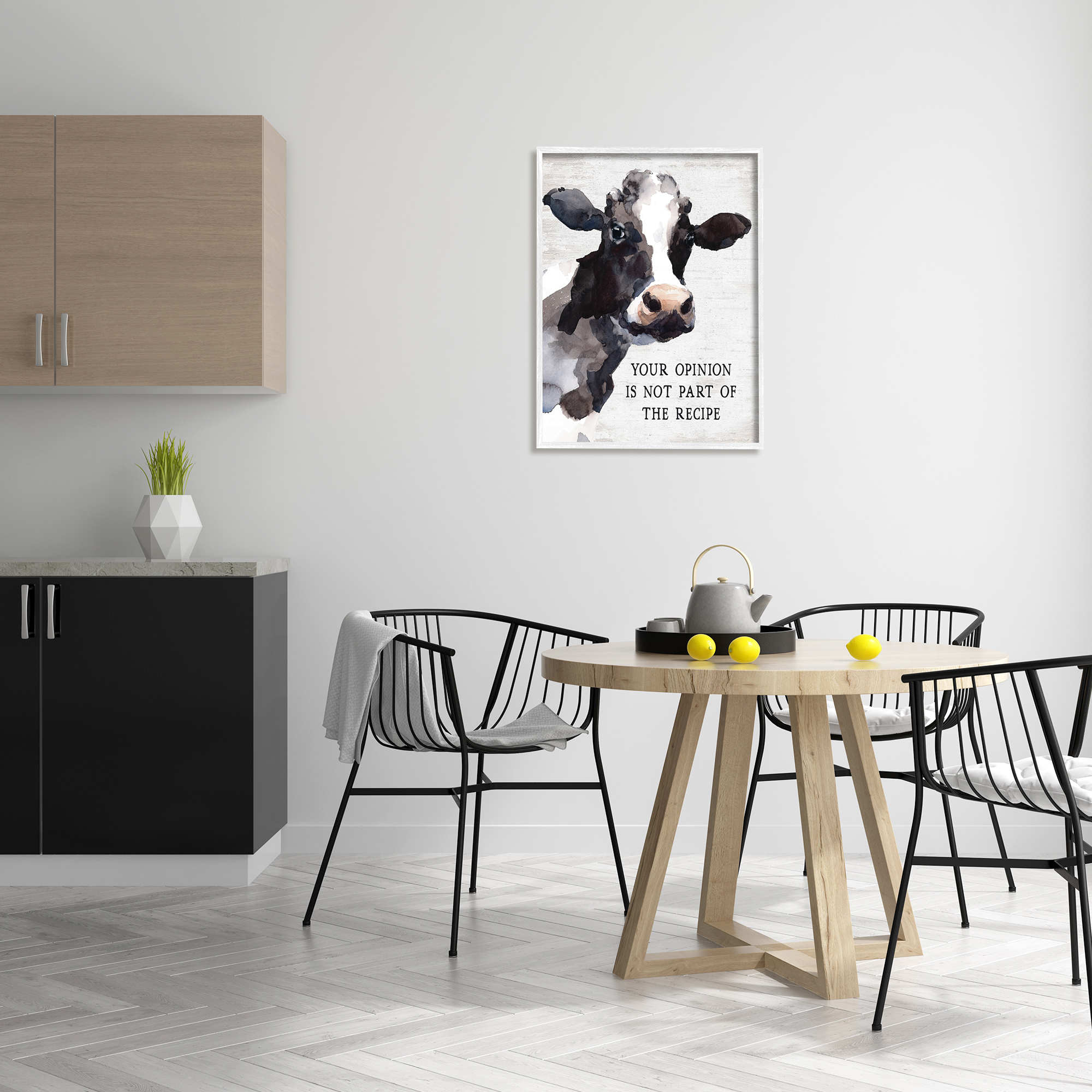 Stupell Industries Funny Country Kitchen Phrase Animals & Insects Painting White Framed Art Print Wall Art, 24 x 30