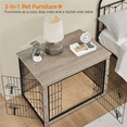 thumbnail image 6 of Yaheetech 38" W Industrial Dog Crate Furniture with Anti Skid Plush Mat, Gray, 6 of 11
