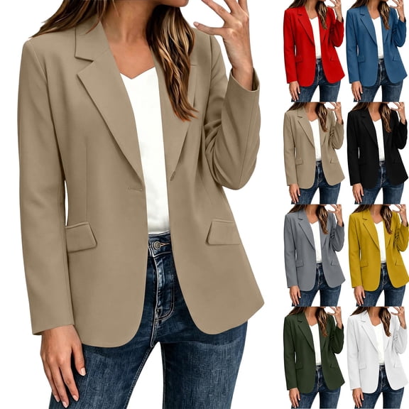 Sheghy Cardigan Sweaters for Women 100%Cotton Womens Solid Color Casual Long Sleeved Cardigan with Pockets Blazer Jacket Top