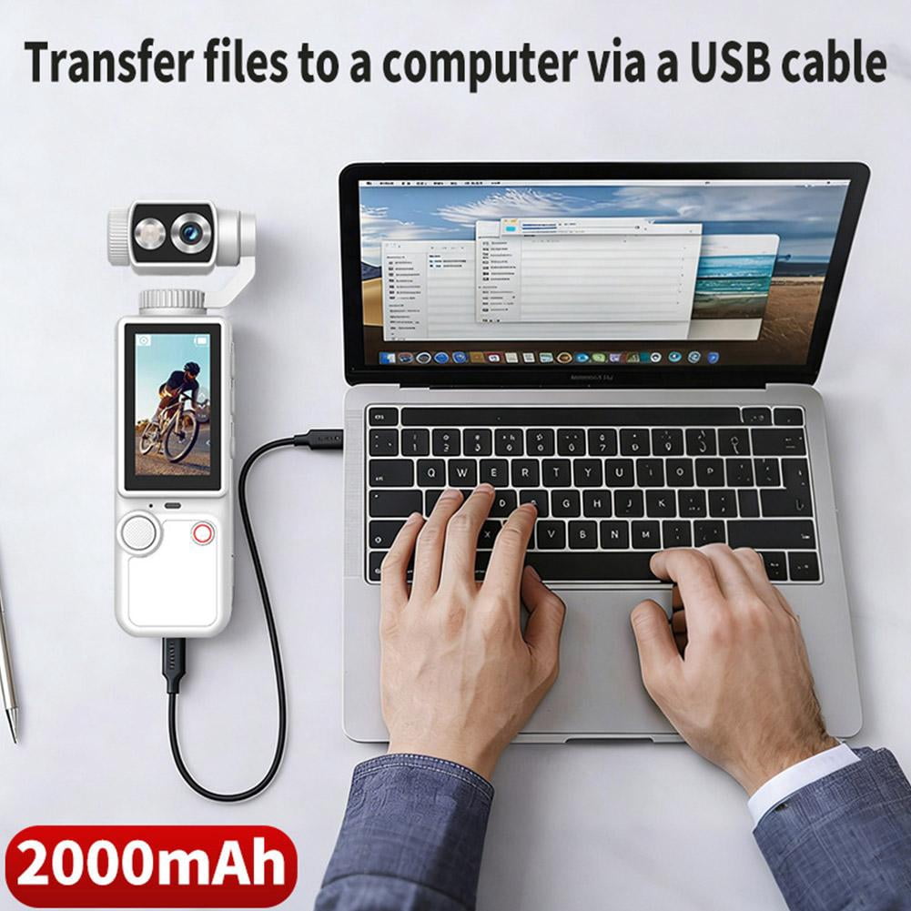 4K HD 180° Rotatable Handheld Camera Mini Video & Audio Pocket Camera Ideal for Outdoor, Bike, Travel, 32GB Included