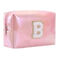 thumbnail image 3 of Bolsa de almacenamiento de embrague de PU maquillaje de letras impermeable para niñas adolescentes (letra A), 3 of 3