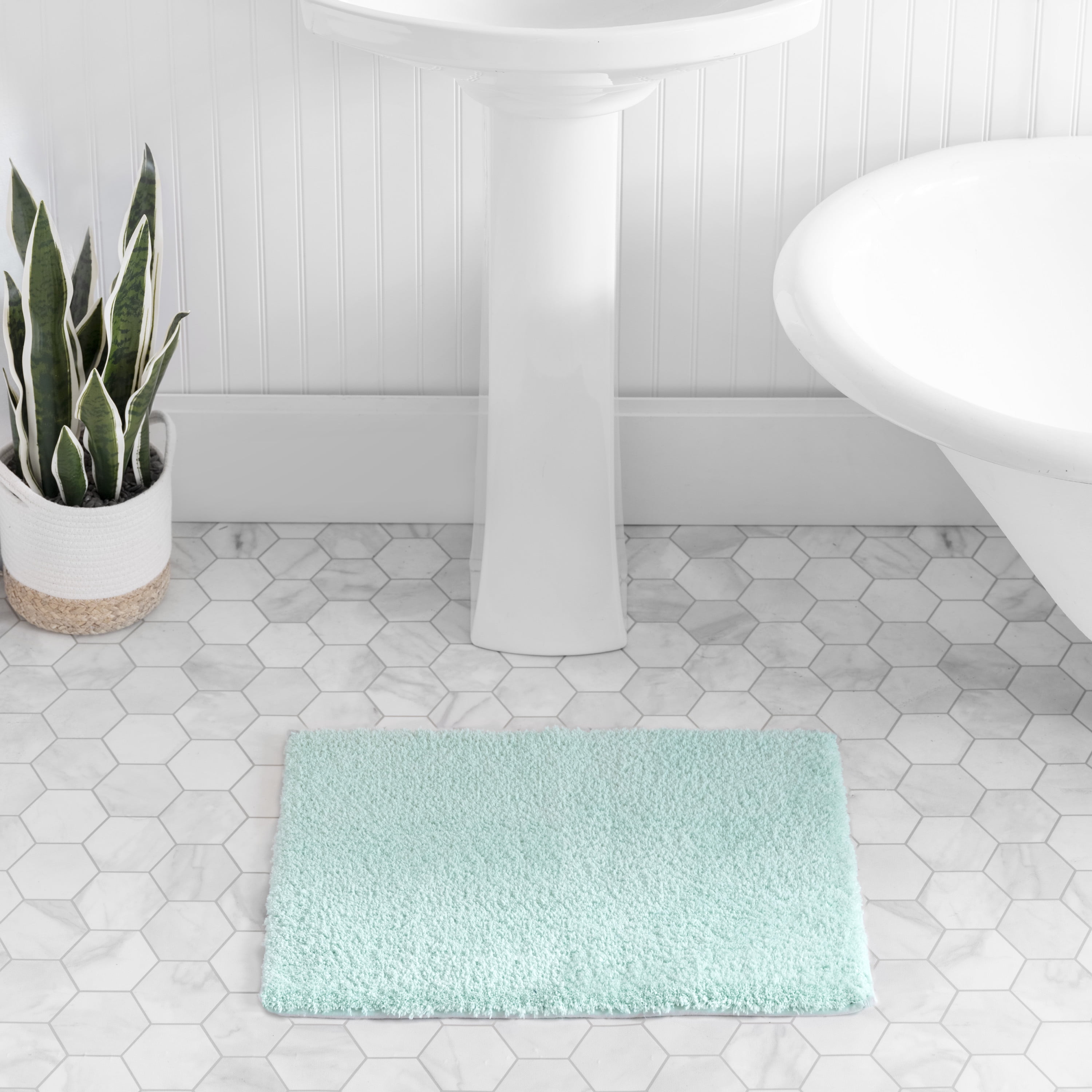 Welhome Microfiber Plush Bath Rug, 100 Microfiber DRYLON™, 2130 GSM, 1