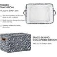 thumbnail image 3 of FREEAMG Leaves Pattern Foldable Canvas Storage Bin, Sturdy Fabric Storage Basket with Handles, Storage Cube Box for Organizing Shelf Nursery Toy Closet 2PCS, 3 of 7