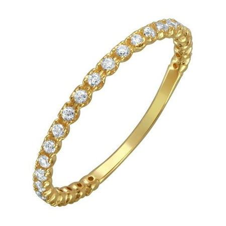 Foreli CTW Cubic Zirconia And 14K Yellow Gold Ring