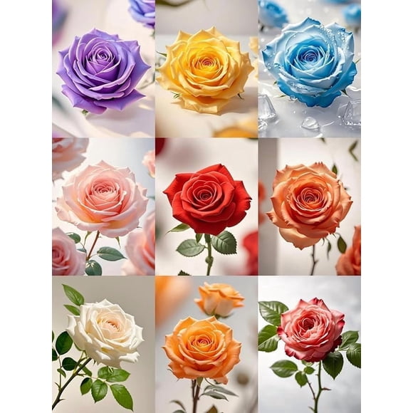 HIGHGW Chlorisium Mix Climbing Rose Seeds for Planting Outdoors Ornamental Climbing Flowers Perennial Heirloom Flower Seeds Fragrant Vine Rose Flower Long-Blooming for Home Garden