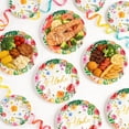 thumbnail image 7 of 60 Pcs Luau Party Tableware Decorations, Aloha Tropical Disposable Dinnerware Set including Paper Plates with Napkins for Hawaiian Tropical Summer Birthday Party Supplies, Serves 20, 7 of 7