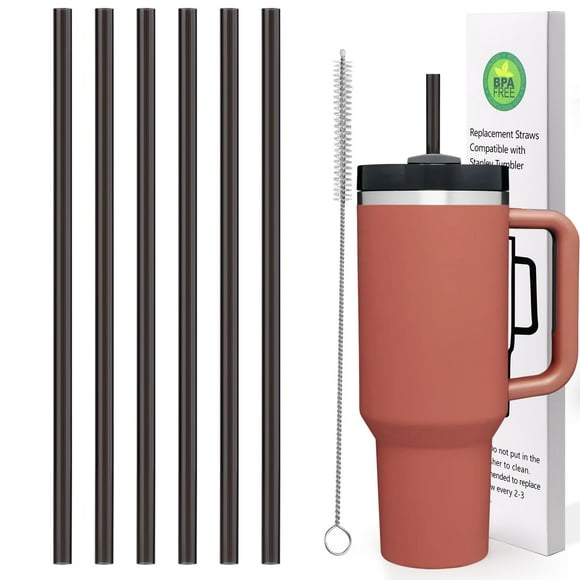 Pajita AIERSA de repuesto para vasos Stanley de 40/30 oz, color negro