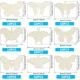 thumbnail image 5 of 90Pcs Unfinished Wooden Butterfly Shape Ornaments 9 Styles DIY Blank Wooden Butterfly Chips Unfinished Butterfly Wooden Paint Crafts Wooden Cutouts Slices for Home Crafts Decorations, 5 of 6
