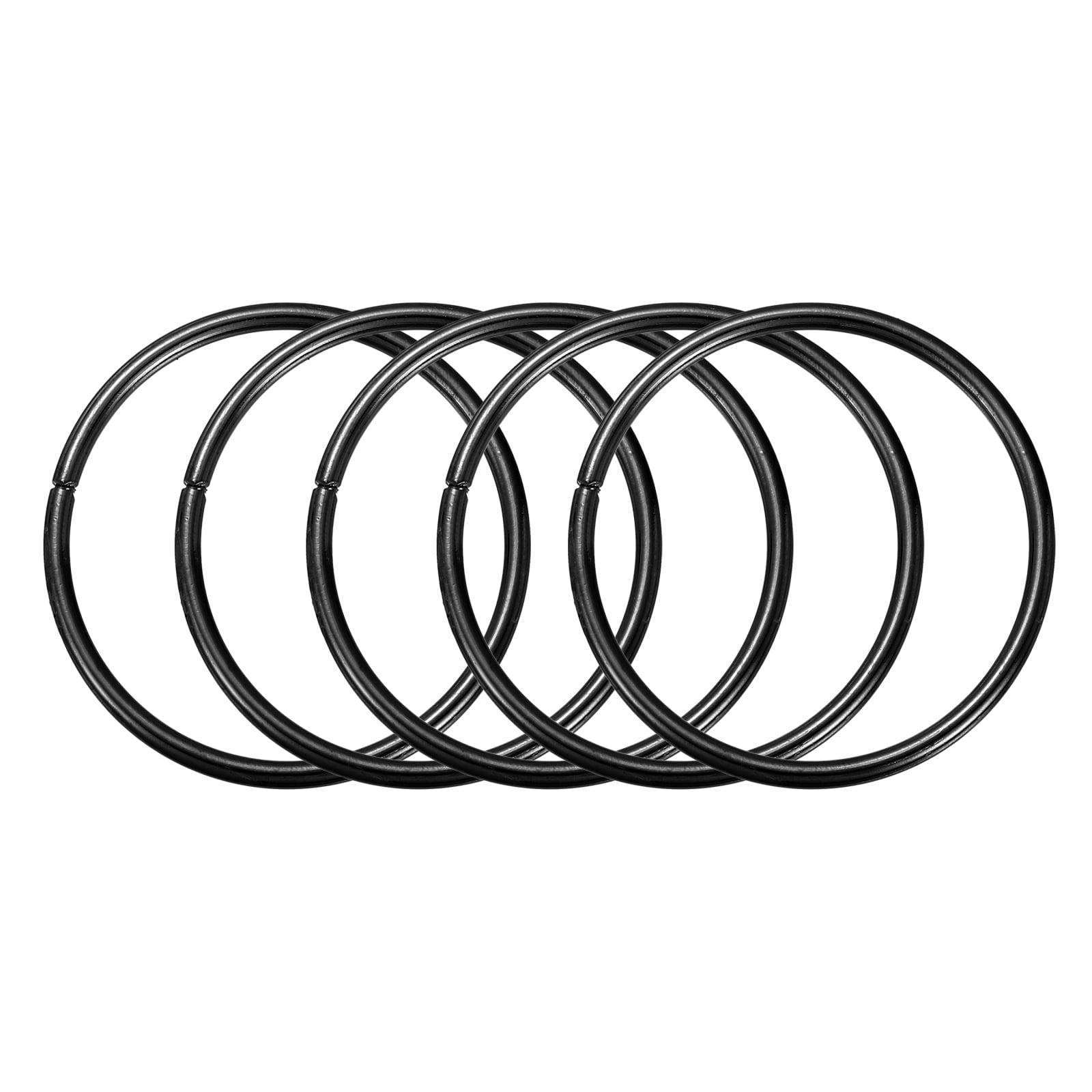 Uxcell 5 Pcs Dream Catcher Rings,Metal Crafts Hoops Floral Hoop 2 Inch Macrame Hoops Rings for DIY Crafts Wreath Making Supplies Plant Hangers, Black