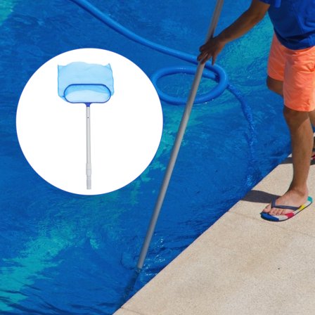 GOOHOCHY  Telescopic Scoop Net Swimming Pool Cleaner Cleaners Cleaning Blue