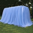 thumbnail image 1 of MesaSe Tulle Table Skirt Extra Long Sheer Table Cloth for Wedding Birthday Party Table Decoration, 1 of 3