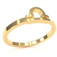 thumbnail image 2 of Libra Zodiac Sign Ring In Solid 14k Yellow Gold, 2 of 6