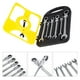 thumbnail image 4 of Juego de llaves de 180 grados de resistencia fuerte duradera juego de llaves de trinquete cromado 7 piezas para bicicleta de coche ANGGREK Otros, 4 of 8