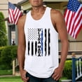 thumbnail image 4 of Caqnni Men's Graphic T-Shirts USA Flag Tank Top Shirts Sleeveless American Patriotic Crewneck Casual Regular Tee Shirts (White,XL), 4 of 4