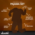 thumbnail image 3 of Elowel Pajama Set for Women and Men 2 Pack 100% Cotton Adult PJs Brown Size L, 3 of 7