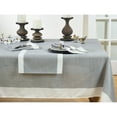 thumbnail image 2 of Saro Lifestyle Banded Border Design Polyester Tablecloth, 2 of 5