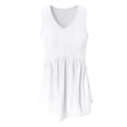 thumbnail image 5 of Tank Tops for Women Summer Flowy Peplum Top Sleeveless V Neck Textured Dressy Casual Tank Top, 5 of 7