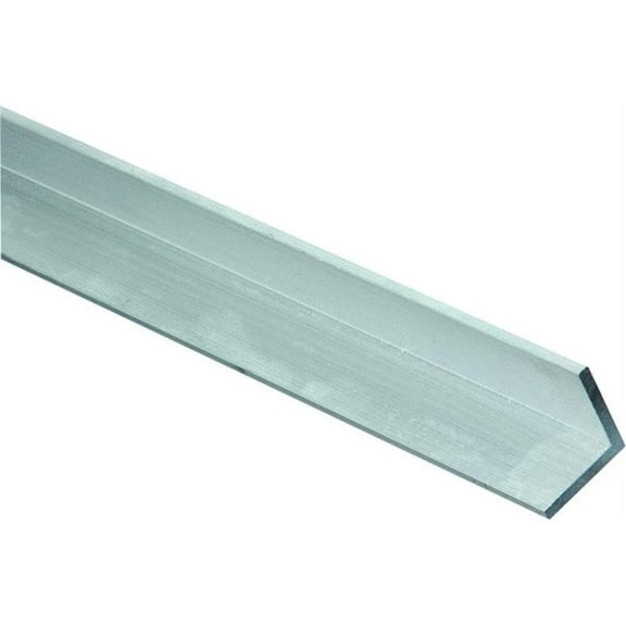 National Hardware Aluminum Angle Bar - Mill Finish, Weather-Resistant - 1" x 1/8" x 36"