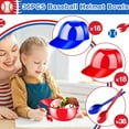 thumbnail image 3 of 36 Pack Baseball Helmet Ice Cream Bowls with Spoons,8 oz Baseball Helmet Snack Dessert Bowl,Plastic Mini Baseball Cap Bowls for Ice Cream Party Supplies Birthday (Red,Bule), 3 of 6