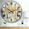 thumbnail image 2 of DesignArt Silver and Yellow Birch Forest Large Wall Clock, 2 of 2
